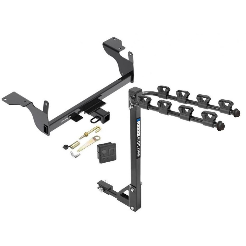 Trailer Tow Hitch w/ 4 Bike Rack For 1417 Volvo XC60 tilt away adult